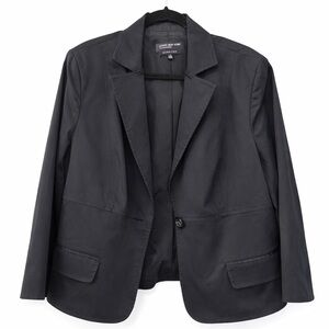 Jones New York Stretch Black One-Button Blazer Size 14
